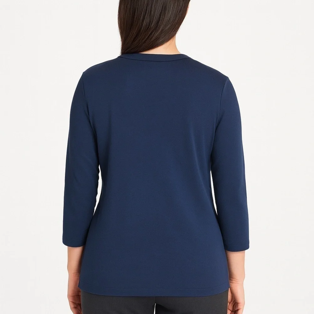 RAFAELLA STUDIO Navy Blue Button Up Casual Jacket Size L